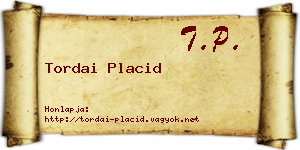 Tordai Placid névjegykártya